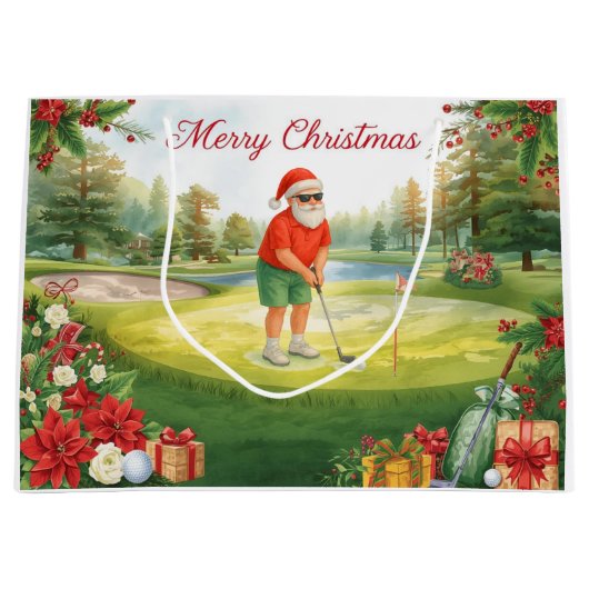 Golf-Weihnachtsgeschenke für Golfer Große Geschenktüte (Vorderseite)