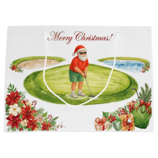 Golf-Weihnachtsgeschenke für Golfer Große Geschenktüte (Vorderseite)