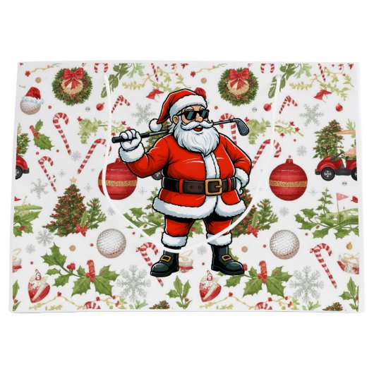 Golf-Weihnachtsgeschenke für Golfer Große Geschenktüte (Vorderseite)