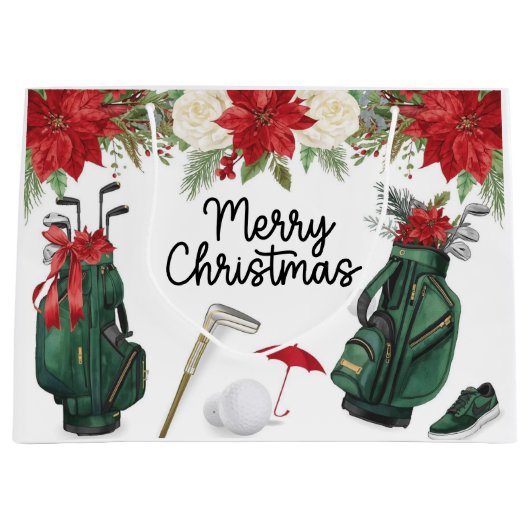 Golf-Weihnachtsgeschenke für Golfer Große Geschenktüte (Vorderseite)