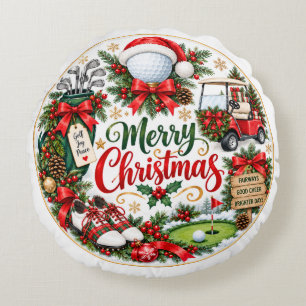Golf-Weihnachtsgeschenke für Golfer Rundes Kissen