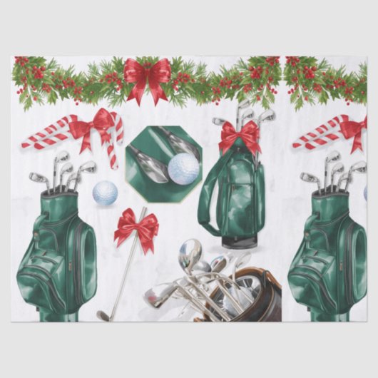 Golf-Weihnachtsgeschenke für Golfer Seidenpapier (Vorderseite)