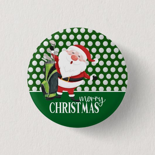 Golf Weihnachtsgeschenke Golf thematisch Button (Vorderseite)