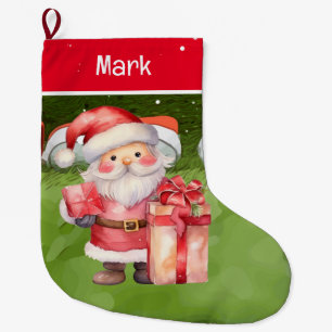 Golf Weihnachtsgeschenke mit dem Weihnachtsmann Großer Weihnachtsstrumpf