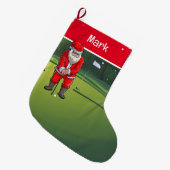 Golf Weihnachtsgeschenke mit dem Weihnachtsmann Großer Weihnachtsstrumpf (Vorderansicht (hängend))