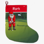 Golf Weihnachtsgeschenke mit dem Weihnachtsmann Großer Weihnachtsstrumpf (Vorderseite)