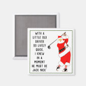 Golf-Weihnachtsgeschenkidee Magnet (Vorderseite/Rückseite)