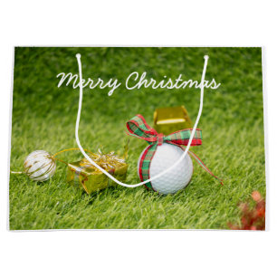Golf Weihnachtsgolfball und Ornament Große Geschenktüte