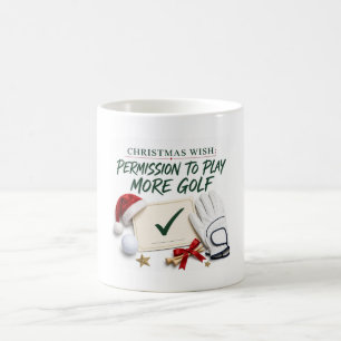 Golf-Weihnachtsgrüße-Kaffeetasse mit Golfball  Kaffeetasse