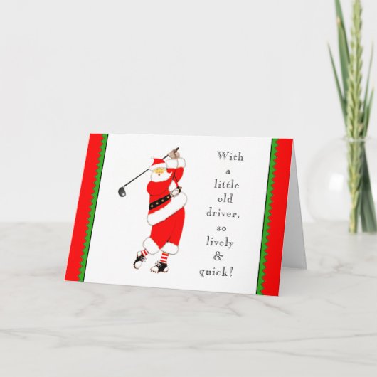 Golf Weihnachtskarte Feiertagskarte (Vorderseite)