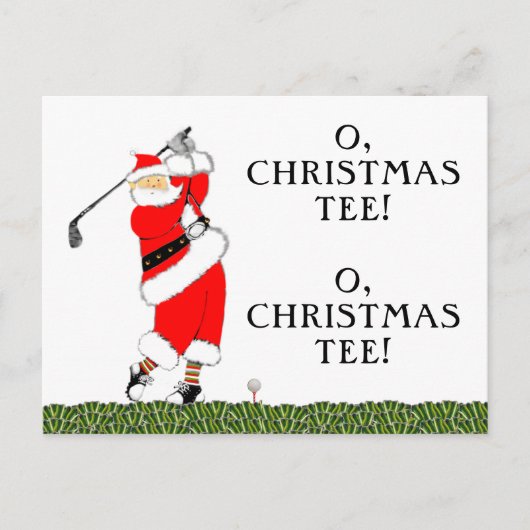 Golf Weihnachtskarte Feiertagspostkarte (Vorderseite)