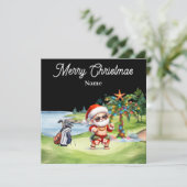 Golf Weihnachtskarte mit dem Weihnachtsmann aus Ha (Stehend Vorderseite)