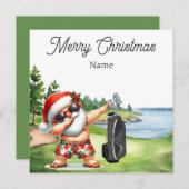 Golf Weihnachtskarte mit dem Weihnachtsmann aus Ha (Vorne/Hinten)