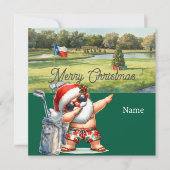 Golf Weihnachtskarte mit dem Weihnachtsmann aus Te (Vorderseite)