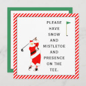 Golf Weihnachtskarten Einladung (Vorne/Hinten)