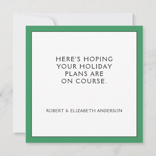 Golf Weihnachtskarten Einladung (Rückseite)