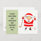 Golf Weihnachtskarten Feiertagspostkarte (Vorne/Hinten)