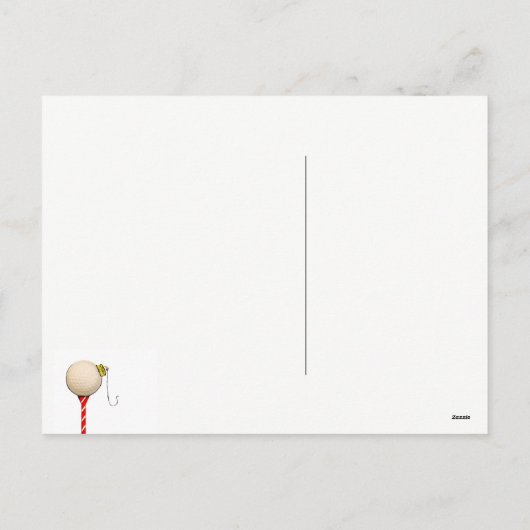 Golf Weihnachtskarten Feiertagspostkarte (Rückseite)