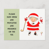 Golf Weihnachtskarten Feiertagspostkarte (Vorderseite)