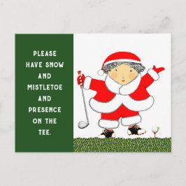 Golf-Weihnachtskarten Feiertagspostkarte