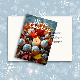 Golf Weihnachtskerze Feiertagskarte