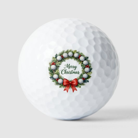 Golf-Weihnachtskranz Golfball (Vorderseite)