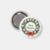 Golf-Weihnachtskranz Magnet (Vorderseite/Rückseite)