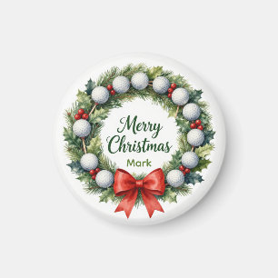 Golf-Weihnachtskranz Magnet