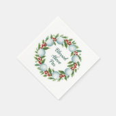 Golf-Weihnachtskranz mit Golfball-Kranz Serviette (Ecke)