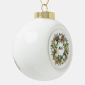 Golf-Weihnachtskranz mit Golfernamen Keramik Kugel-Ornament (Links)