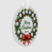 Golf-Weihnachtskranz Ornament (Vorderseite)