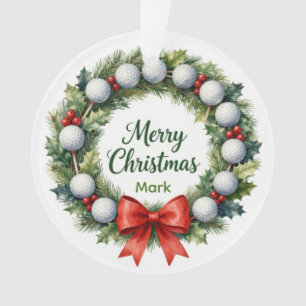 Golf-Weihnachtskranz Ornament