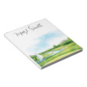 Golf-Weihnachtskurs mit Namensgeschenken für Golfe Notizblock (angewinkelt)