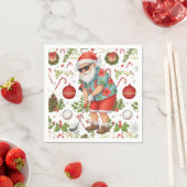 Golf-Weihnachtsmann-Golf-Weihnachten  Serviette (Beispiel)