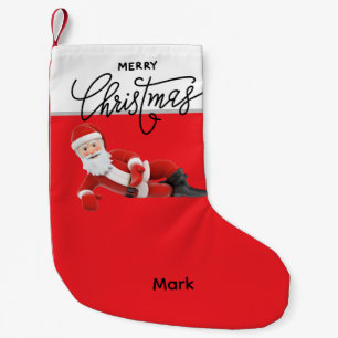 Golf-Weihnachtsmann Golfer mit Frohe Weihnachten Kleiner Weihnachtsstrumpf