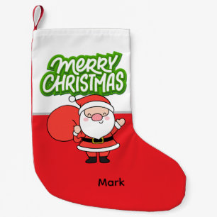 Golf-Weihnachtsmann Golfer mit Frohe Weihnachten Kleiner Weihnachtsstrumpf