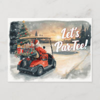 Golf-Weihnachtsmann im roten Wagen – Lustige Let-P