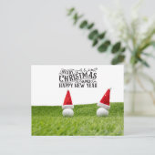 Golf Weihnachtsmannmütze Golfer zu Weihnachten und (Stehend Vorderseite)