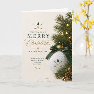 Golf-Weihnachtsmotiv für Golfer Karte