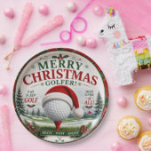 Golf-Weihnachtsmotiv für Golfer Pappteller (Party)