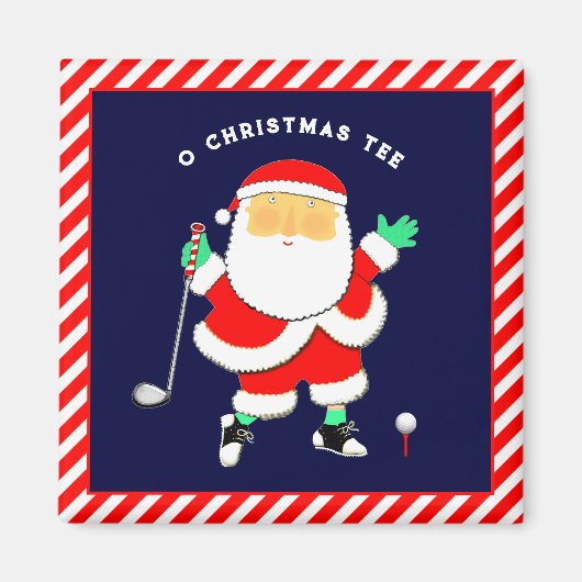 Golf-Weihnachtsstrumpf-Füller Magnet (Vorne)