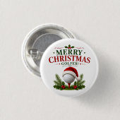 Golf-Weihnachtsthema für Golfer Button (Vorne & Hinten)