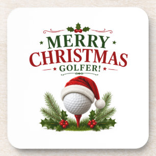 Golf-Weihnachtsthema für Golfer Getränkeuntersetzer