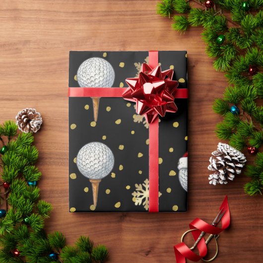 Golf Weihnachtsthema Geschenkpapier (Feiertagsgeschenk)