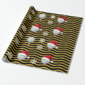 Golf-Weihnachtsthema Geschenkpapier (Ungerollt)