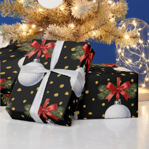 Golf Weihnachtsthema  Geschenkpapier