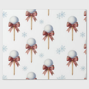 Golf-Weihnachtsthema  Geschenkpapier