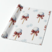 Golf-Weihnachtsthema Geschenkpapier (Ungerollt)