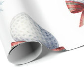Golf-Weihnachtsthema Geschenkpapier (Rolleneckpunkt)