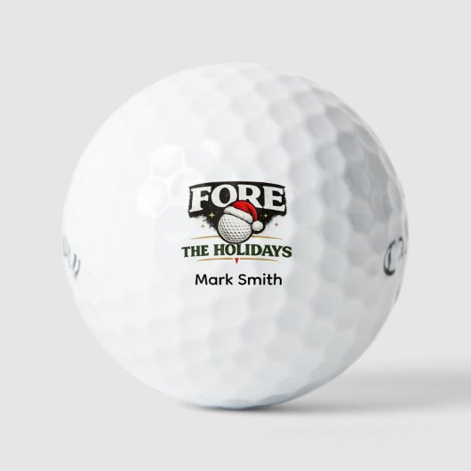 Golf-Weihnachtsthema Golfball (Vorderseite)